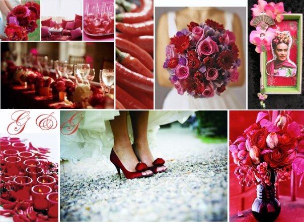 red hottt  giannina & memo color board